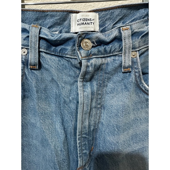 Citizens Of Humanity Denim - Citizens‎ of Humanity Jeans Womens 27 Blue Cotton Wide Leg High Rise Denim Pants